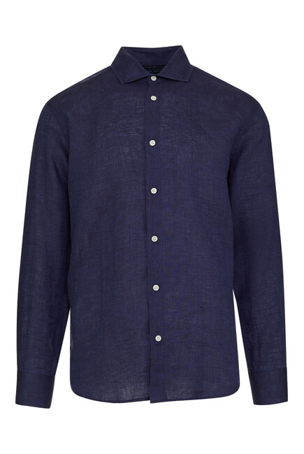 Antonio Linen Shirt L/S:Light/Pastel Purple:L